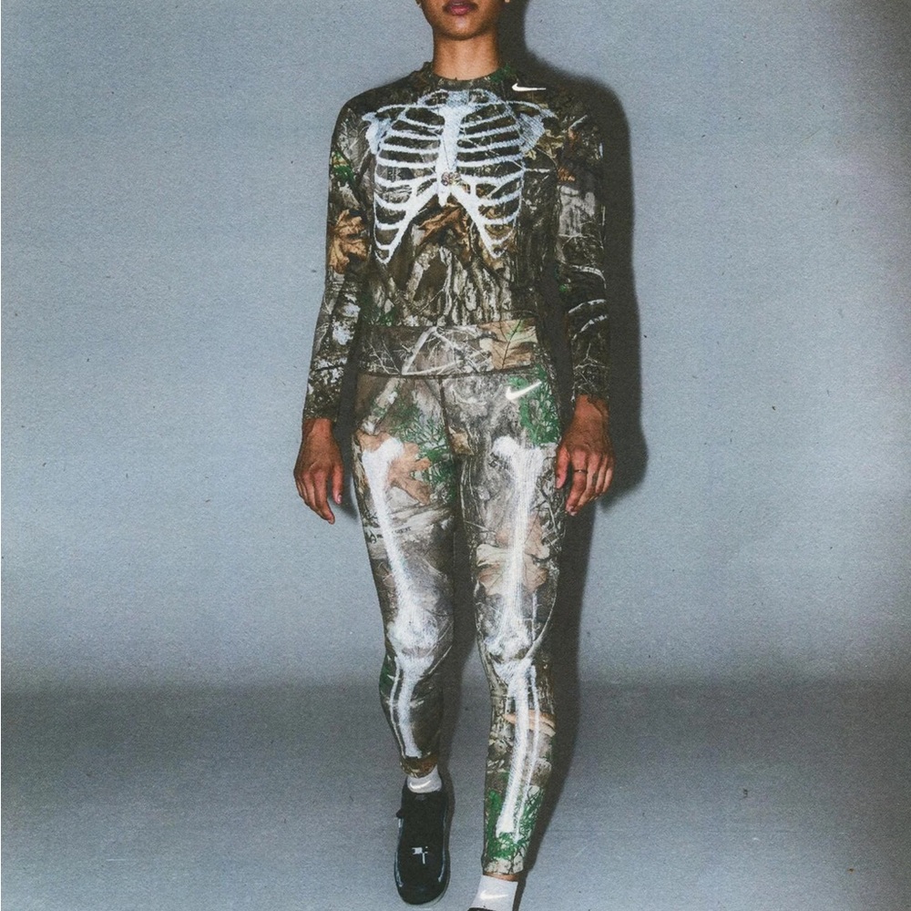 Nike X real tree collab reflective skeleton camo leggings